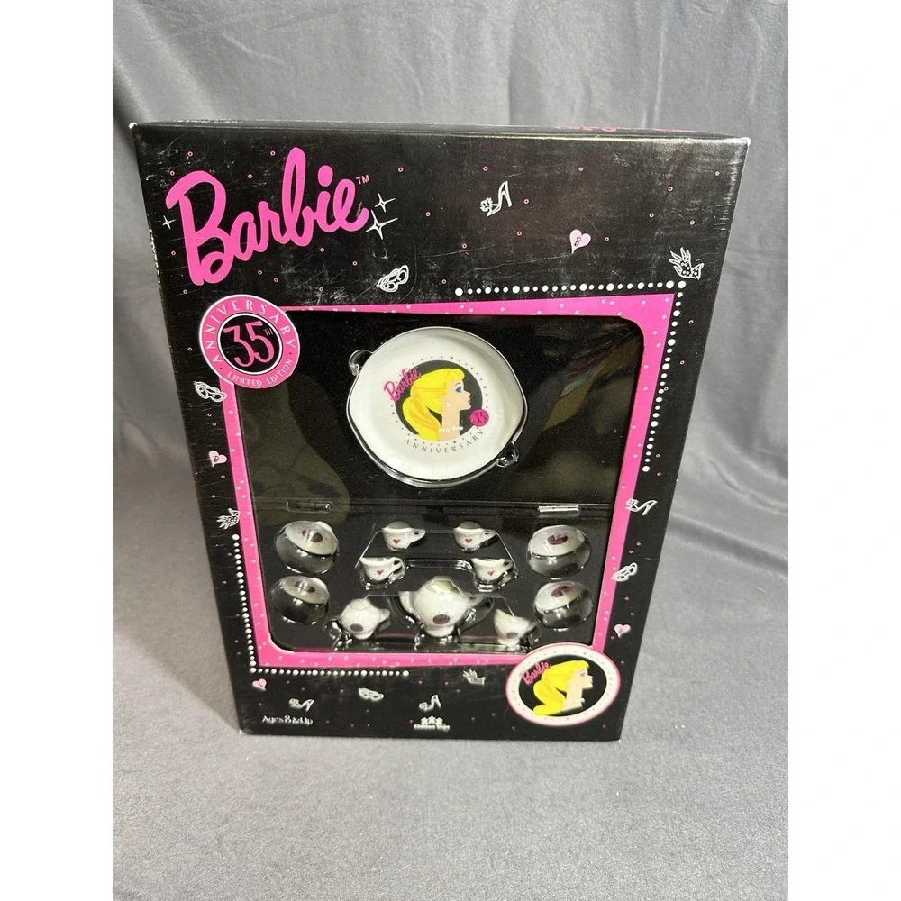 Vintage Barbie 35th Anniversary Limited Edition Tea Set Collector Display Mattel